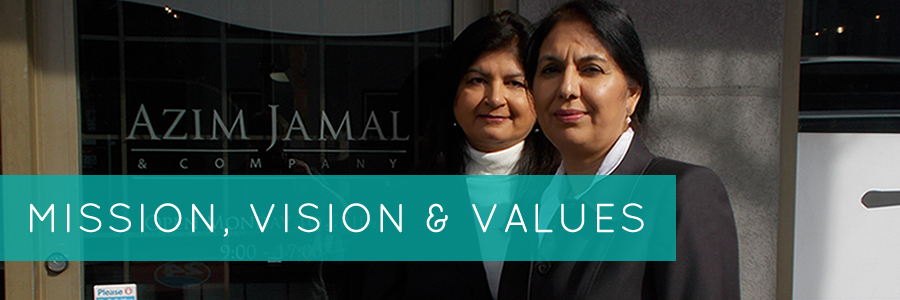 Azim Jamal & Company mission, vision and values